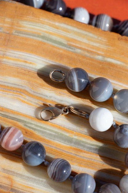 Necklace - Vintage Agate Beaded 14k Necklace - Lettuce Goods