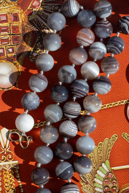 Necklace - Vintage Agate Beaded 14k Necklace - Lettuce Goods