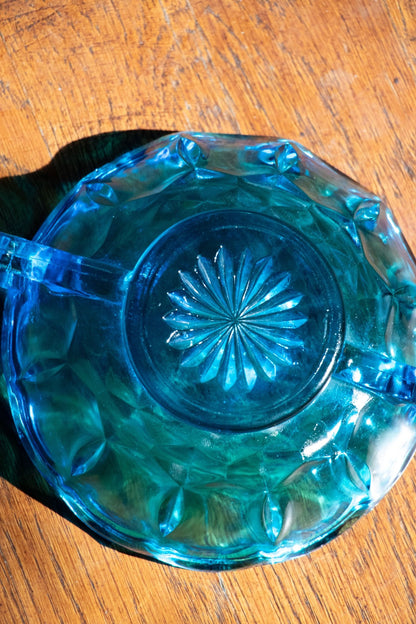 Decor - Vintage Blue Depression Glass Bowl - Lettuce Goods