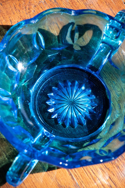 Decor - Vintage Blue Depression Glass Bowl - Lettuce Goods