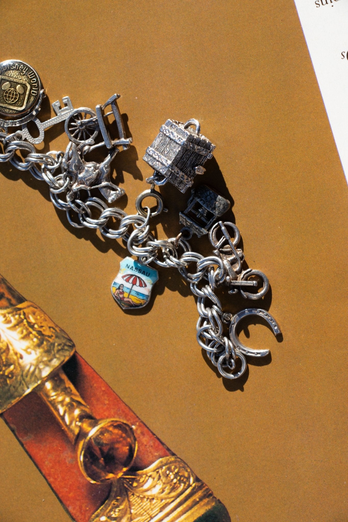  - Vintage Chunky Sterling Charm Bracelet - Lettuce Goods