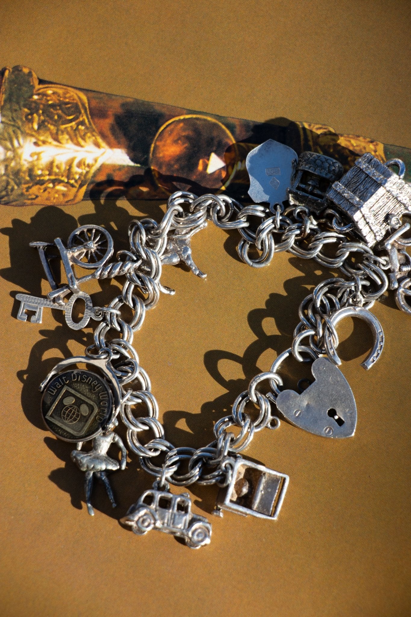  - Vintage Chunky Sterling Charm Bracelet - Lettuce Goods