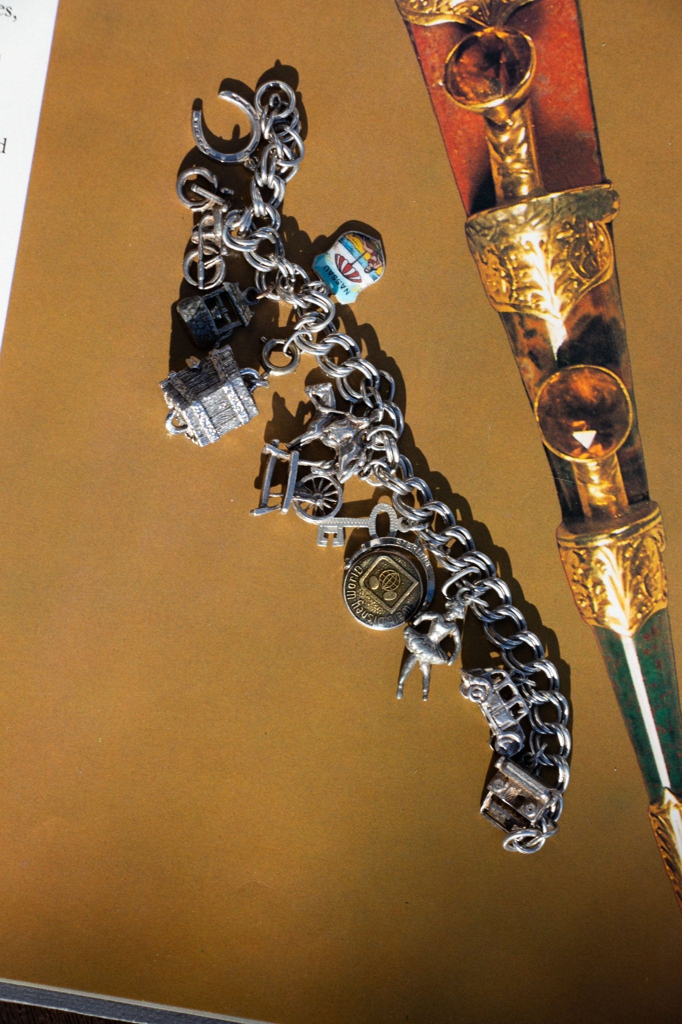  - Vintage Chunky Sterling Charm Bracelet - Lettuce Goods