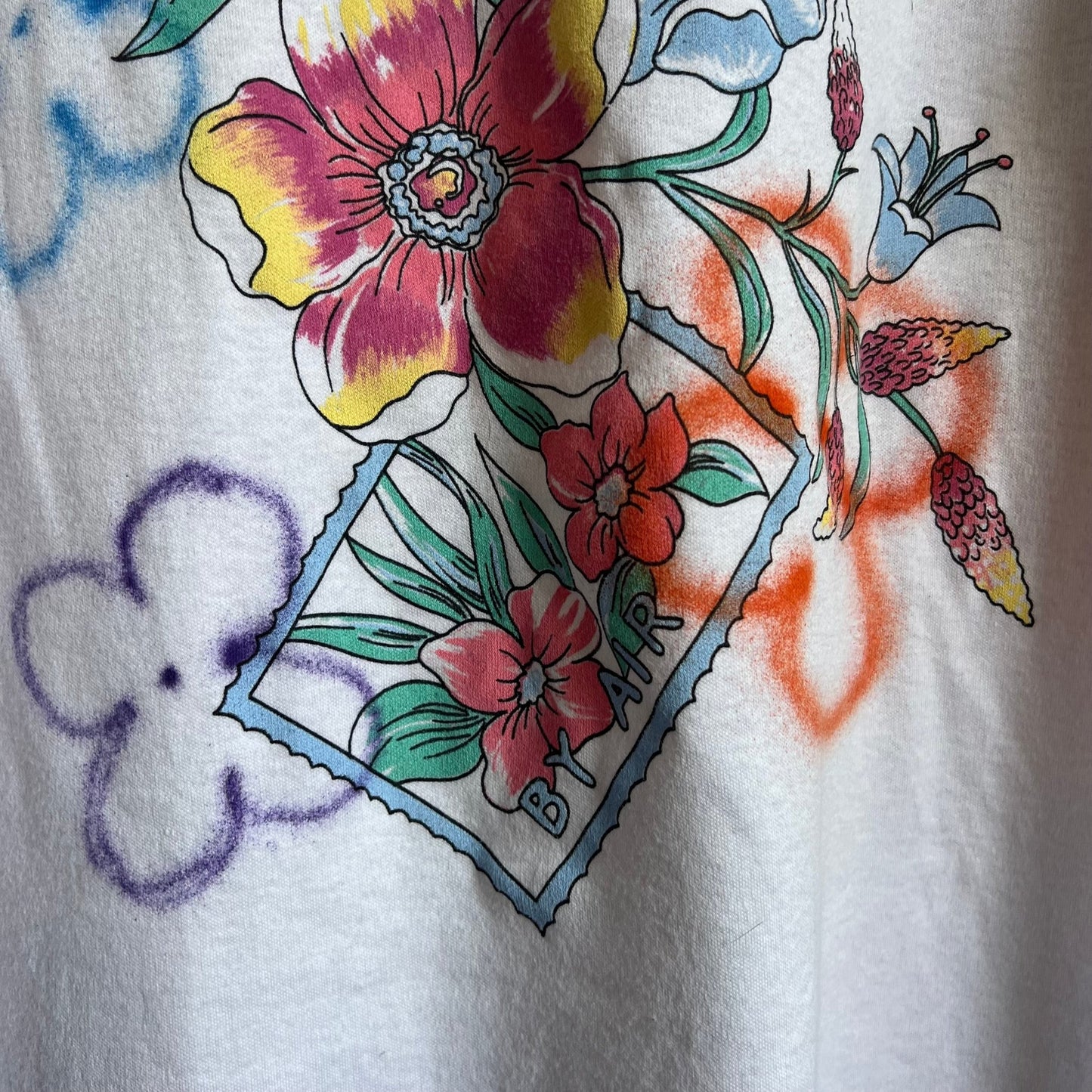 T-Shirt - Vintage Floral Stamp Lettuce Bunny Tee - LETTUCE STUDIOS