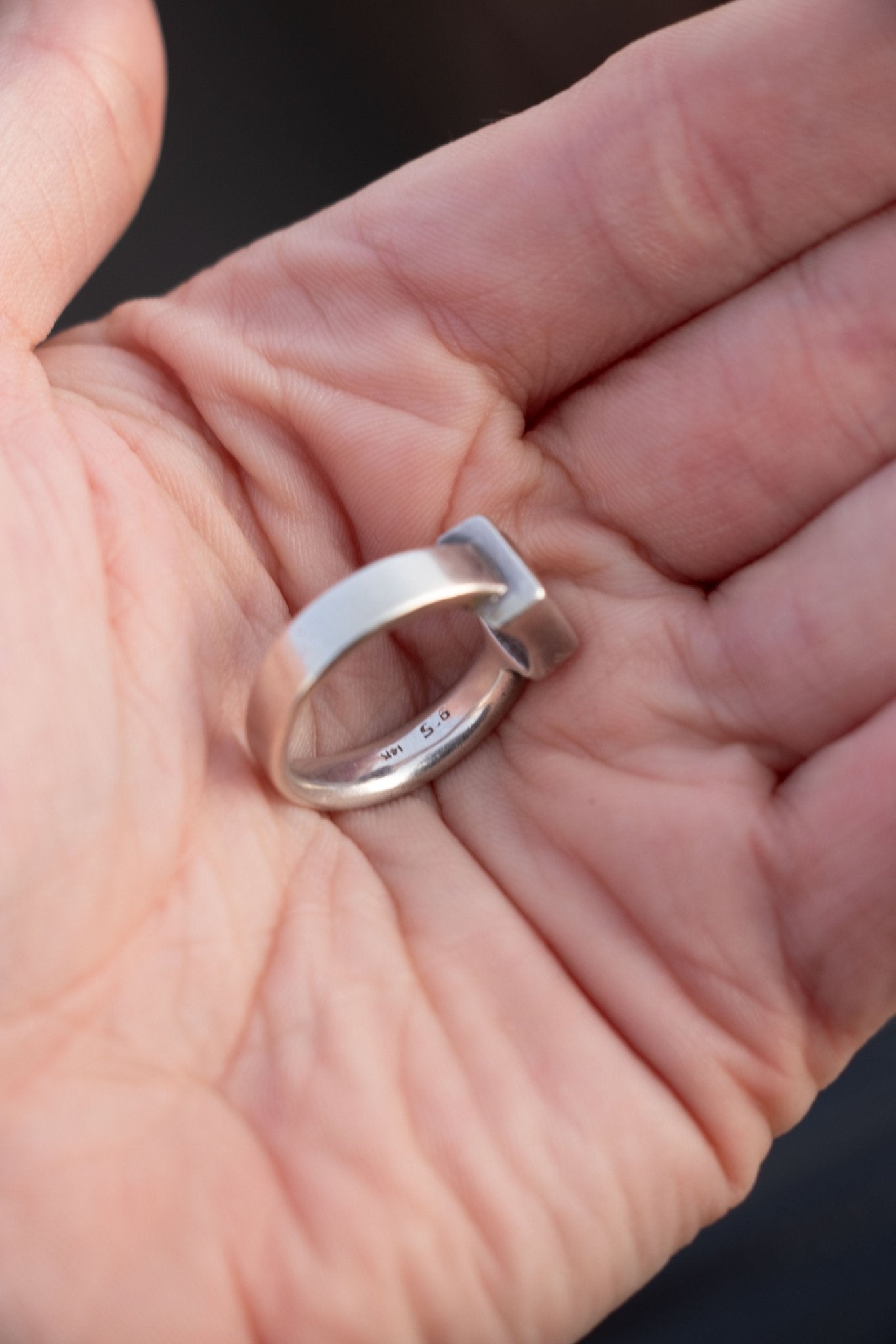 Ring - Vintage Sterling & 14k Frame Ring - Lettuce Goods