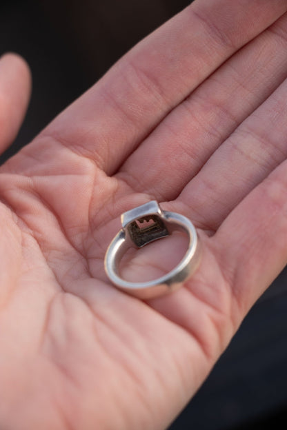 Ring - Vintage Sterling & 14k Frame Ring - Lettuce Goods