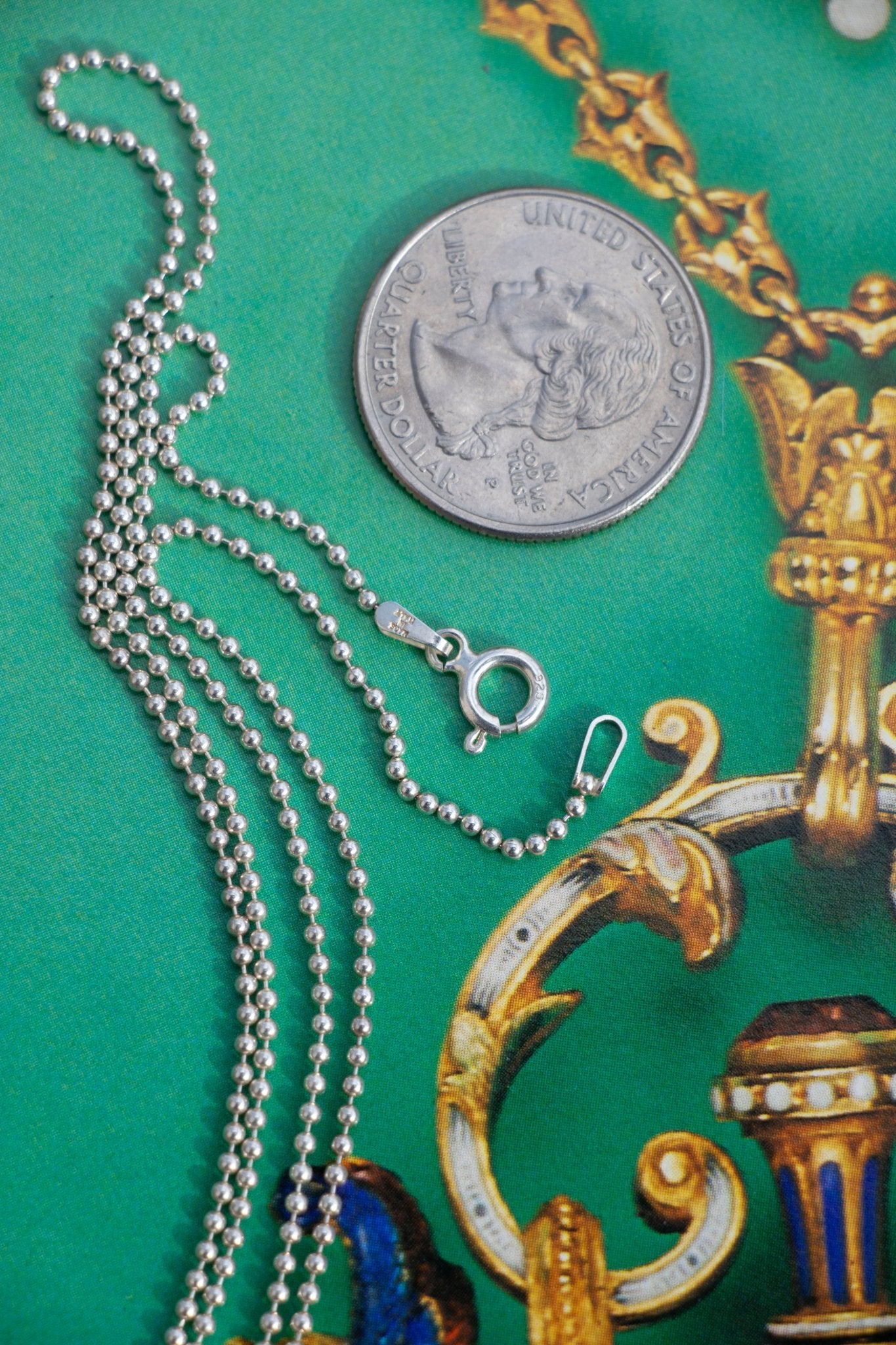 Necklace - Vintage Sterling Ball Chain Necklace 1.5mm 20l” - Lettuce Goods