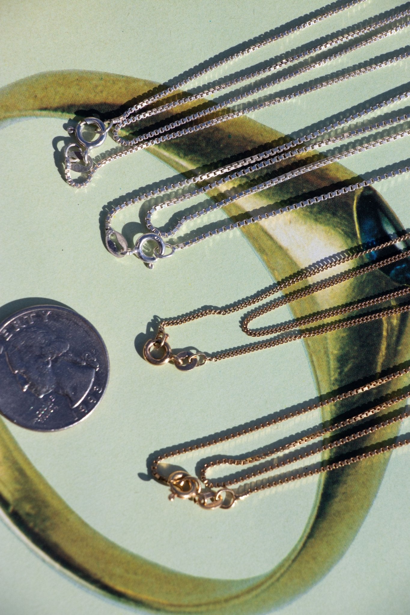 Necklace - Vintage Sterling Box Chain 1.5mm 16” - Lettuce Goods