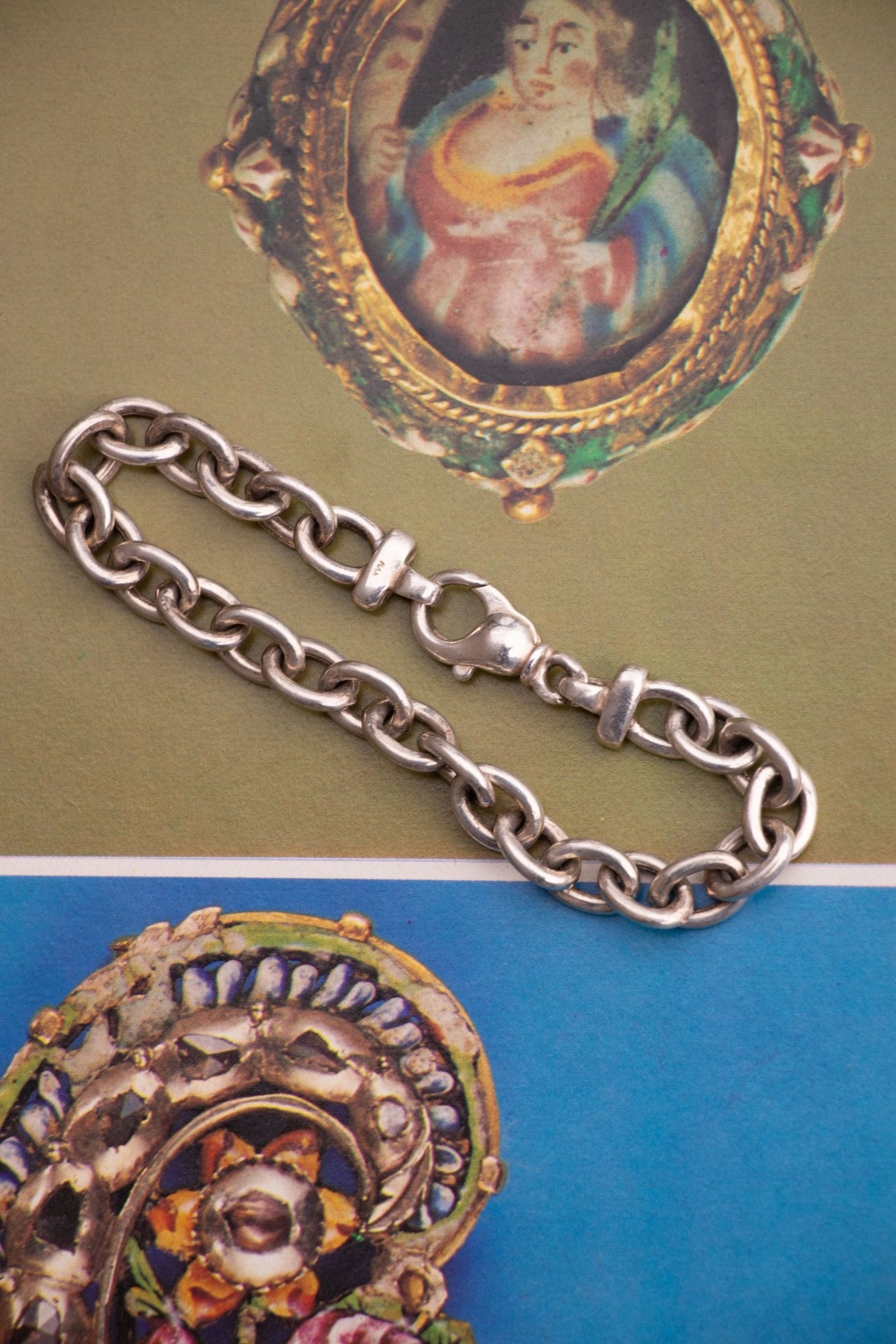  - Vintage Sterling Chunky Cable Bracelet - Lettuce Goods