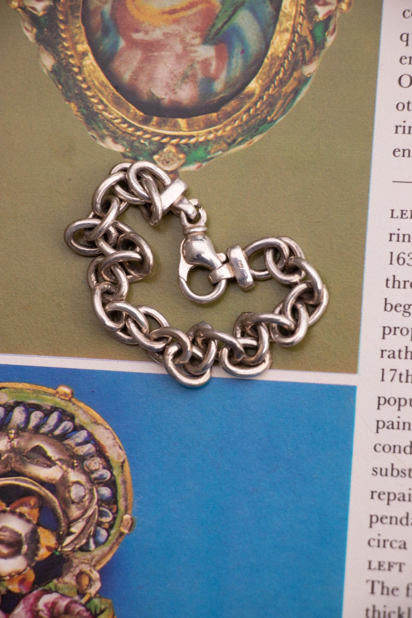  - Vintage Sterling Chunky Cable Bracelet - Lettuce Goods