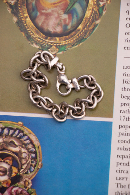  - Vintage Sterling Chunky Cable Bracelet - Lettuce Goods