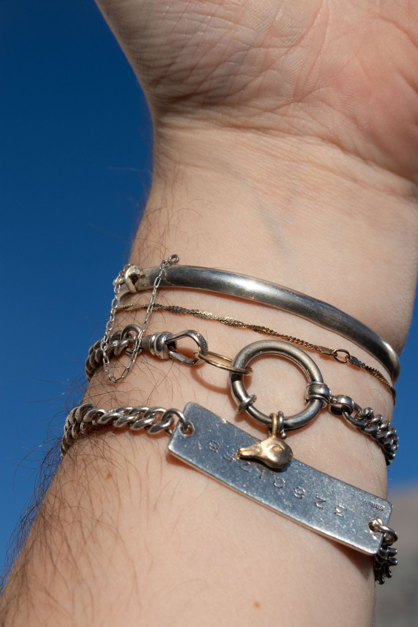 Bracelet - Vintage Sterling Claddagh Bangle Bracelet - Lettuce Goods