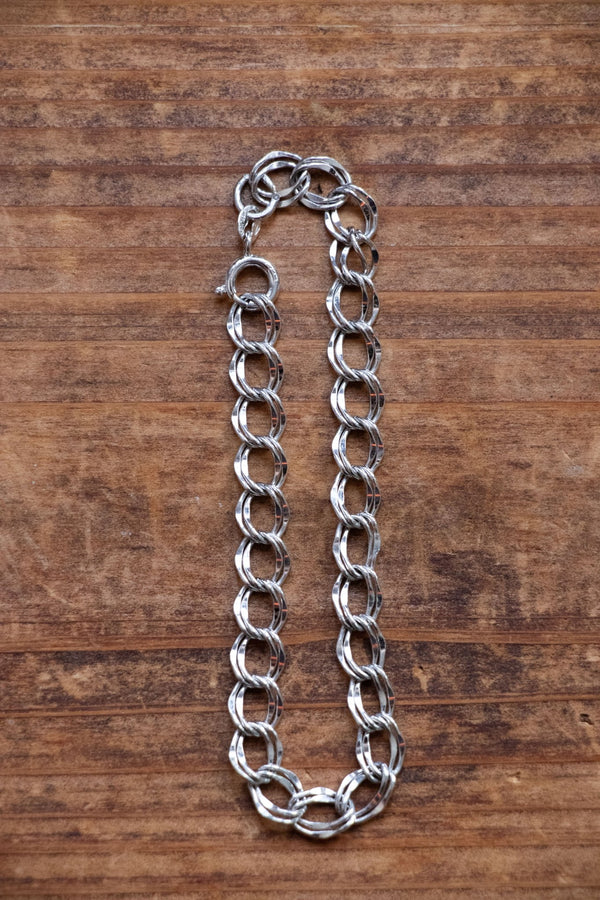 Bracelet - Vintage Sterling Double Loop Chain Bracelet - Lettuce Goods