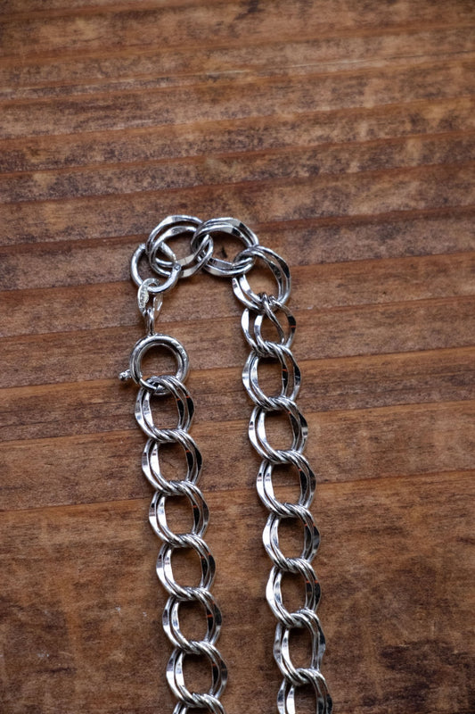 Bracelet - Vintage Sterling Double Loop Chain Bracelet - Lettuce Goods