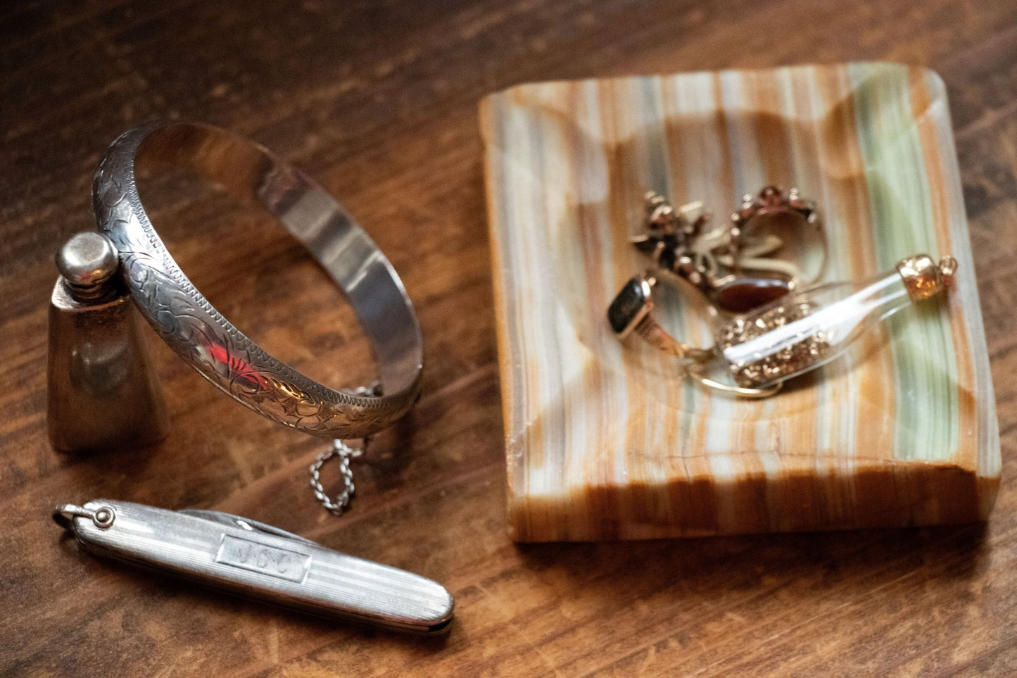 Decor - Vintage Sterling Perfume Bottle - LETTUCE STUDIOS