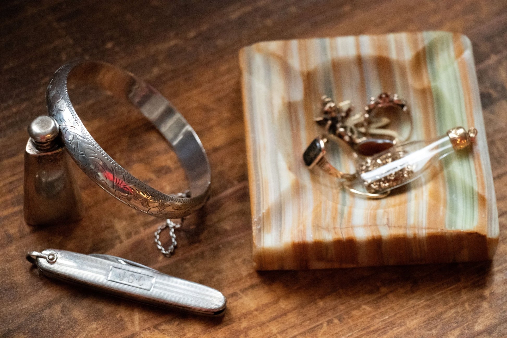 Decor - Vintage Sterling Perfume Bottle - LETTUCE STUDIOS