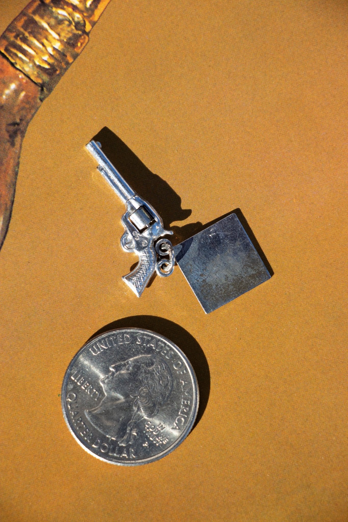Charm - Vintage Sterling Revolver & Target Charm - Lettuce Goods