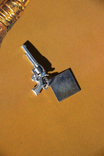 Charm - Vintage Sterling Revolver & Target Charm - Lettuce Goods