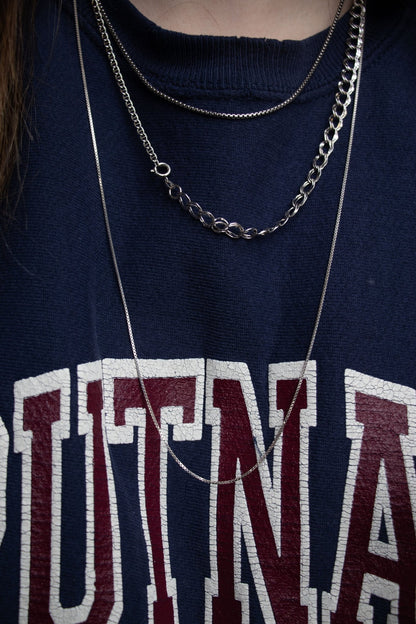 Necklace - Vintage Sterling Silver Box Chain 30.5" - Lettuce Goods