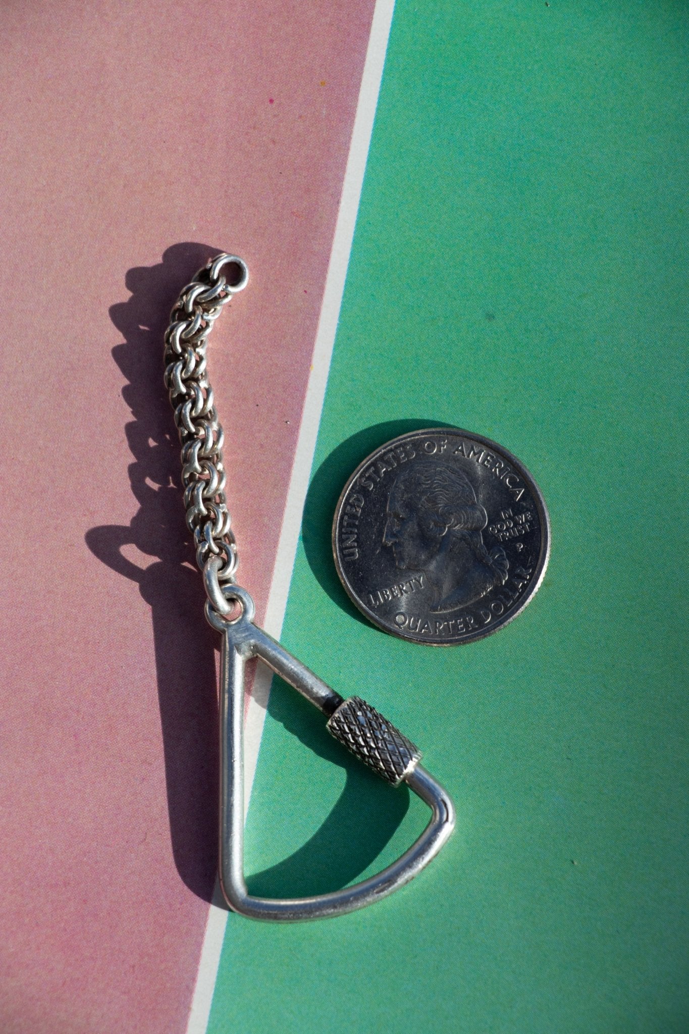 Keychain - Vintage Sterling Silver Carabiner - Lettuce Goods