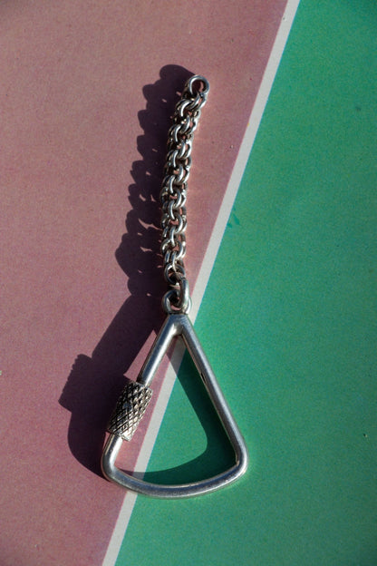 Keychain - Vintage Sterling Silver Carabiner - Lettuce Goods