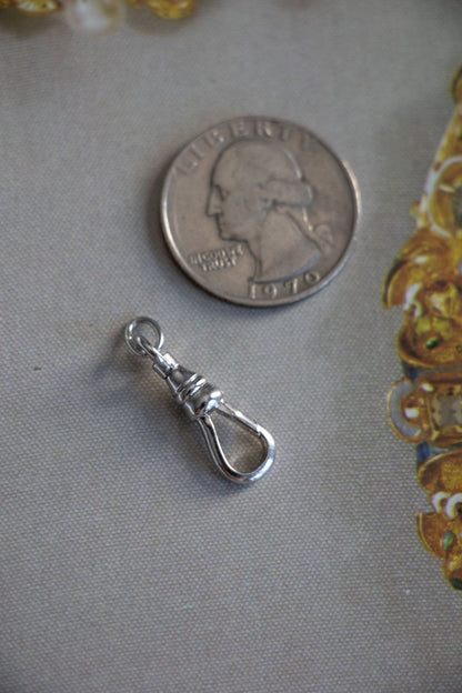 Charm - Vintage Sterling Silver Dog Clip Clasp - Lettuce Goods