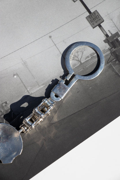 Keychain - Vintage Sterling Silver Harley Davidson Keychain - LETTUCE STUDIOS