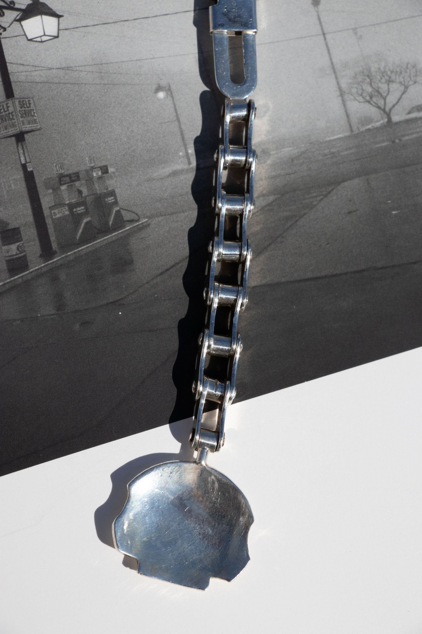 Keychain - Vintage Sterling Silver Harley Davidson Keychain - LETTUCE STUDIOS