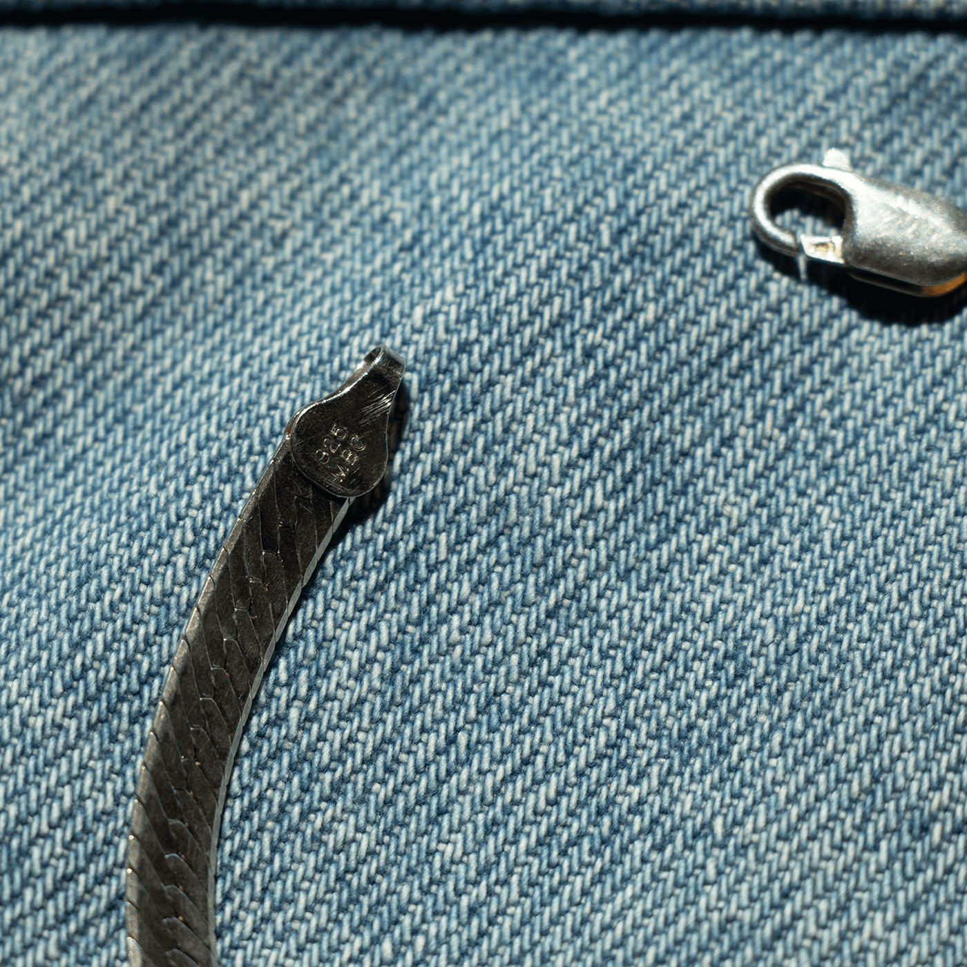 Bracelet - Vintage Sterling Silver Herringbone Bracelet - LETTUCE STUDIOS