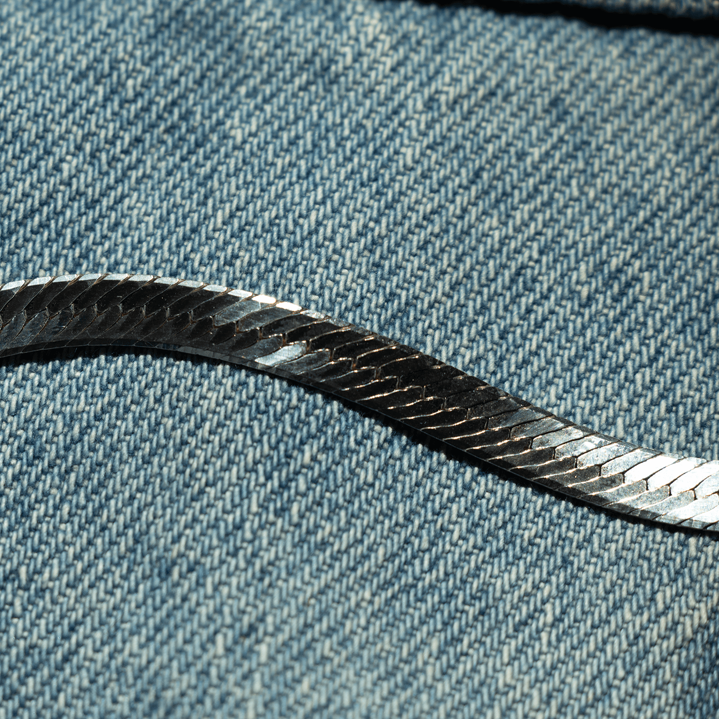 Bracelet - Vintage Sterling Silver Herringbone Bracelet - LETTUCE STUDIOS