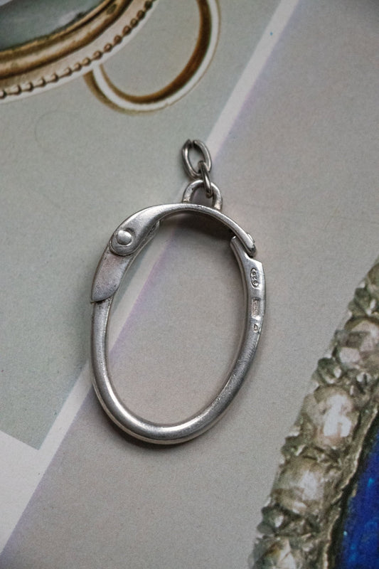 Keychain - Vintage Sterling Silver Jumbo Carabiner - Lettuce Goods