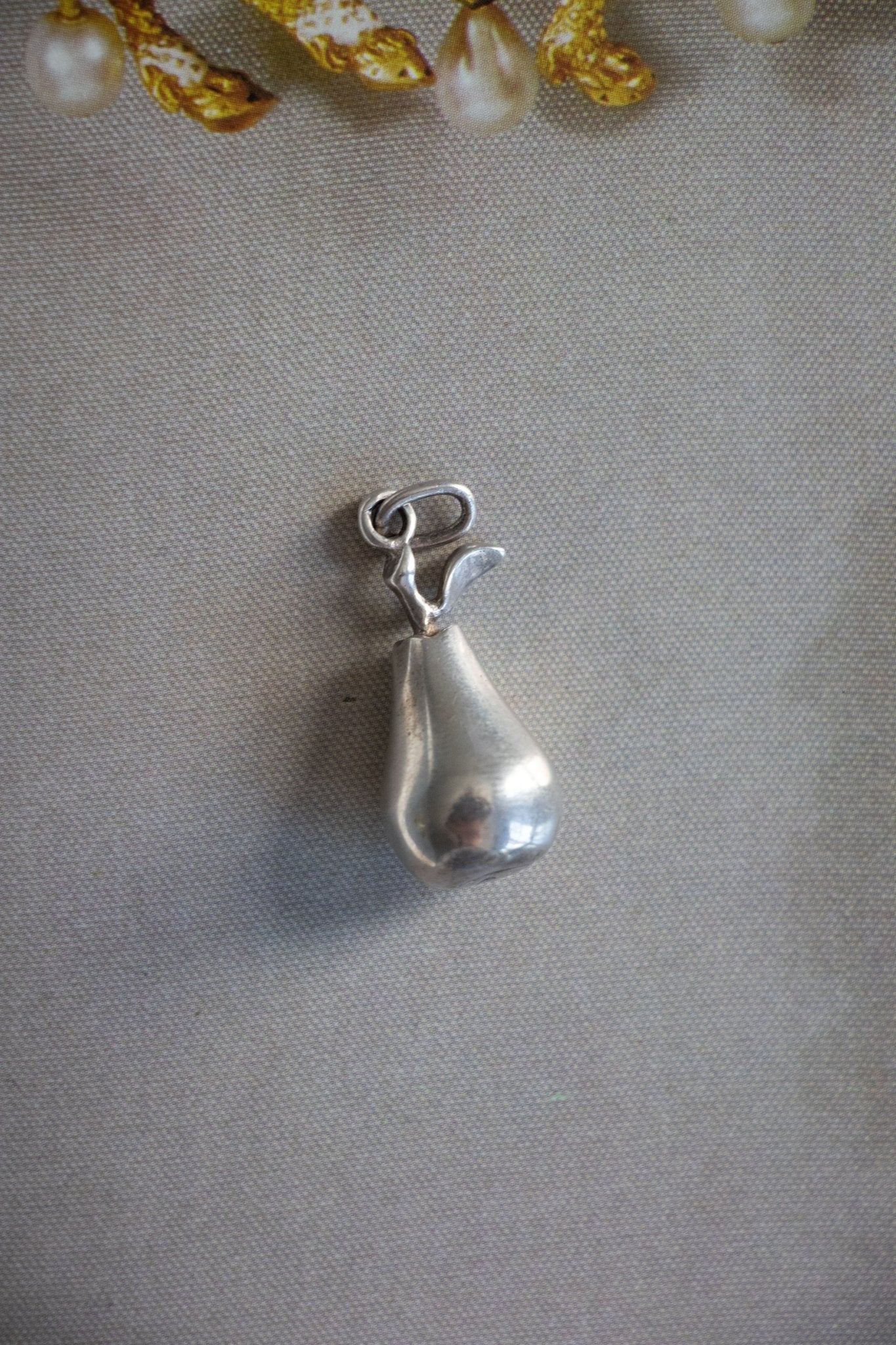 Charm - Vintage Sterling Silver Pear Charm - Lettuce Goods