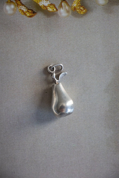 Charm - Vintage Sterling Silver Pear Charm - Lettuce Goods