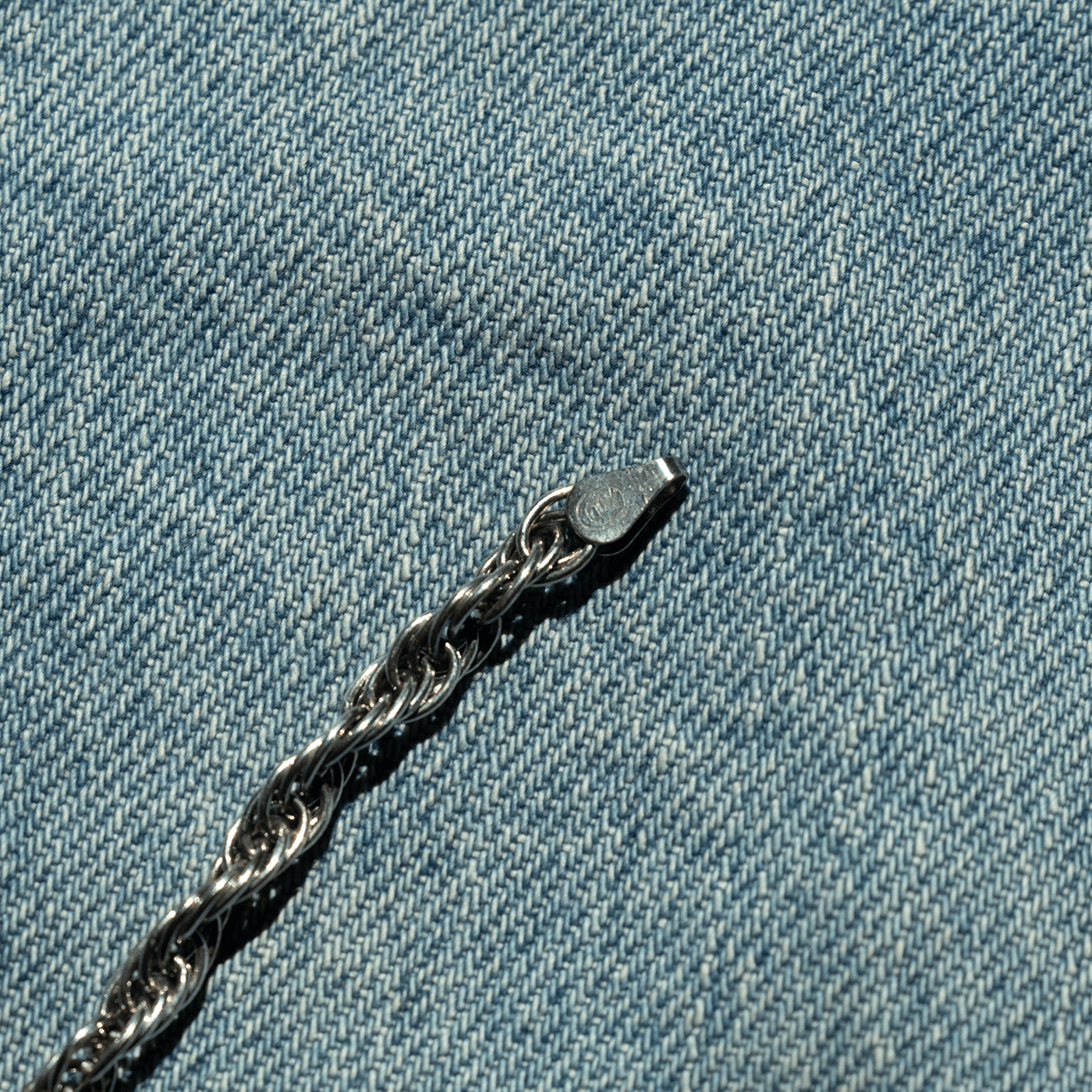 Bracelet - Vintage Sterling Silver Thick Rope Chain Bracelet - LETTUCE STUDIOS