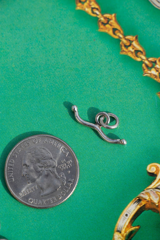 Charm - Vintage Sterling Squiggly T - Bar - Lettuce Goods