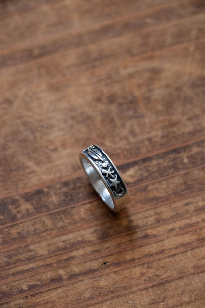 Ring - Vintage Sterling Stars & UFO Ring - Lettuce Goods