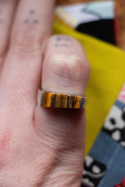 Ring - Vintage Sterling Tiger’s Eye Ring - Lettuce Goods